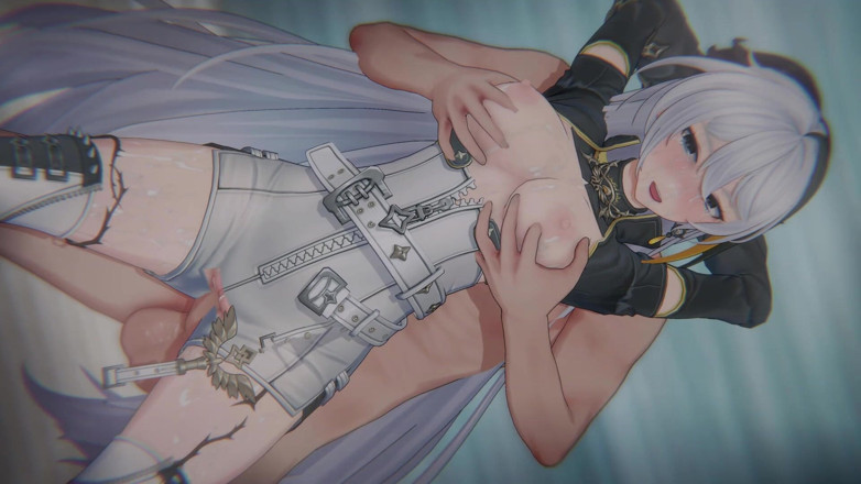 Tomu aisuman: [nte] Hathor's Intercepted Delivery: Bound Elite Courier &amp; POV Sandwich DP (4k/60fps)