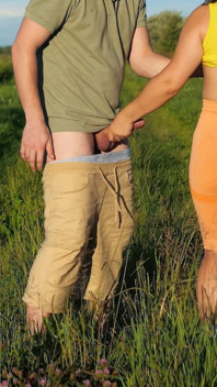 Outdoors. Risky Sex with a Random Nymphomaniac Stranger
