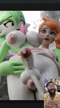 Transgender Big Breast Fuckemon Cums Hard While Getting Thigh Fucked
