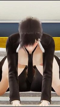 Hombre de motosiera hentai - Kobeni librando una polla