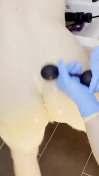 Analtoy Testen an Meinem Sklaven