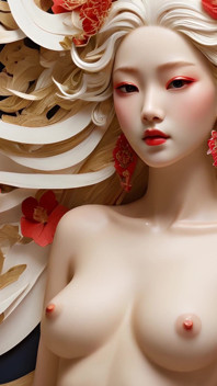 3D -stil nakna tjejer foton del 3