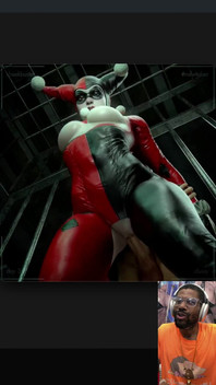 Big Breast Harley Quinn Gets Her Tight Bald Pussy Fucked in Gotham