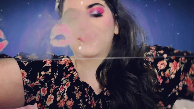 goddessjoules: Růžová rtěnka na plexiglass Asmr