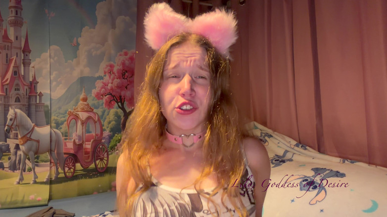 Lily, Goddess of Desire: Ahegao, roztomilá anime dívka s ušima a límcem, má vícenásobné...