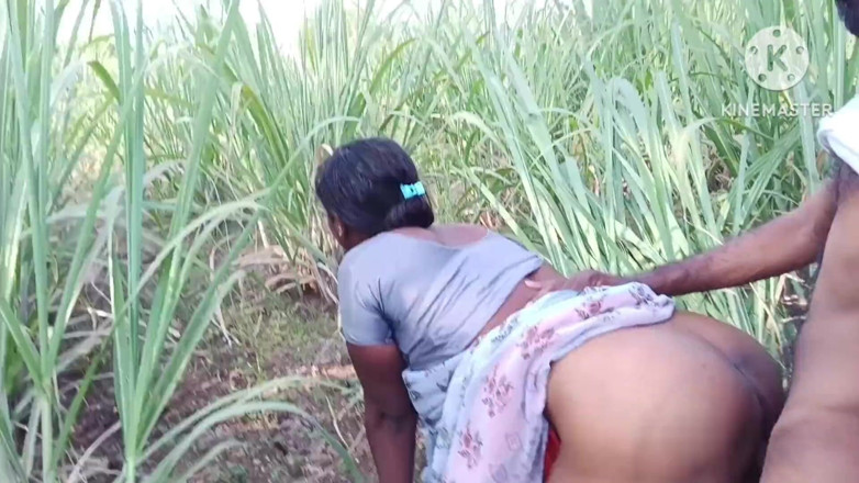 couple_Love7: Indische vrouw neukt buitenshuis hardcore op zijn hondjes, grote kont...