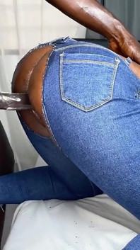 Ebony Teen in Jeans Gets Fucked by BBC!