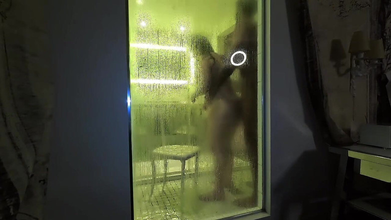 HARRYLONG007: 샤워 중 난간을 당하는 큰 보티 PAWG
