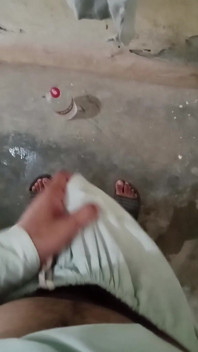Young Boy Masturbates in the Bathroom