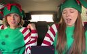 Serenity Cox: Elfi arrapate vengono in macchina attraverso con lussureggianti vibratori telecomandati...