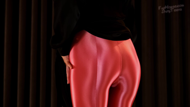 Shiny teens: Stoking spandeks 927 shiny rose