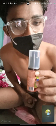 Indický Sissy Femboy Chhhoco Dildo Jízda Crossdresser