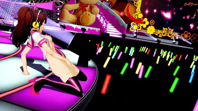 Hentai Smash: Podnieś palce sama na żywo na scenie. Persona 4 Hentai.