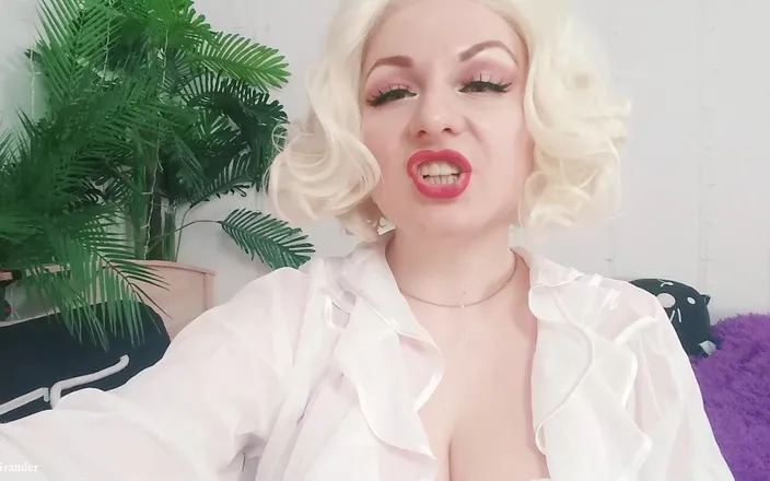 Arya Grander: Leash and collar Strap-on FemDom video: female domination POV (Arya Grander)...