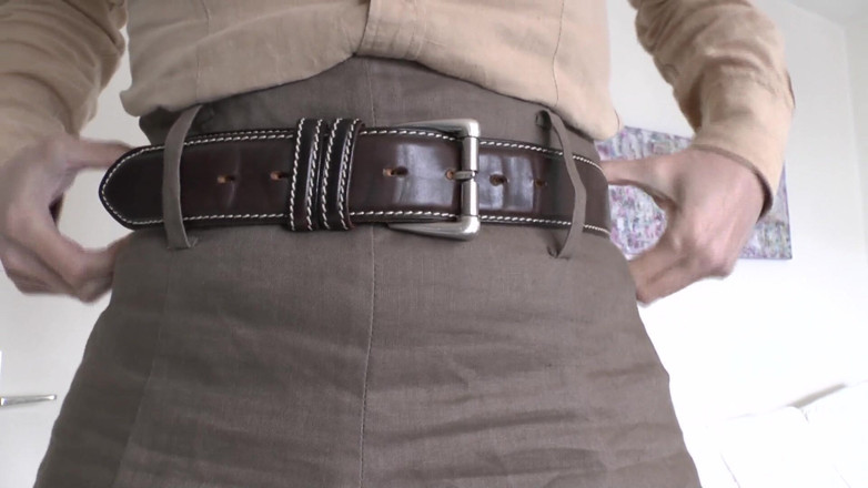 Lady Victoria Valente: Emocionante experimentação de cinto com uma saia de linho, parte 3,...