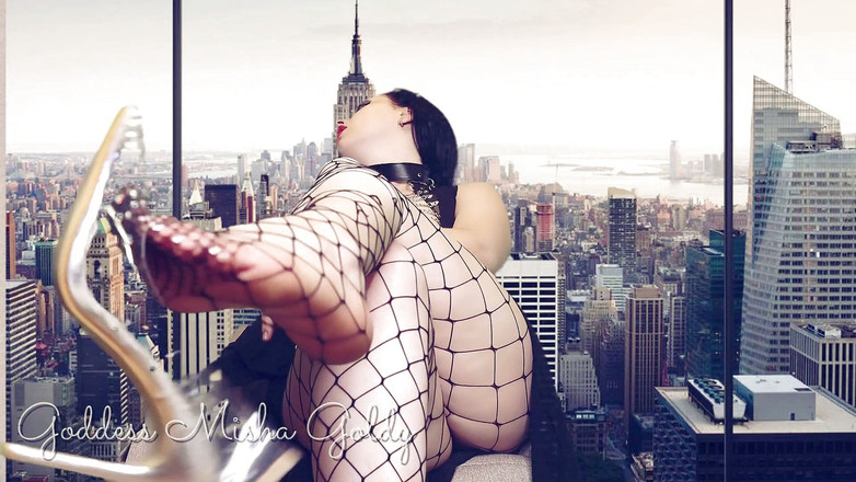 Goddess Misha Goldy: Nechám tě obdivovat a sklonit se před mými novými vysokými...