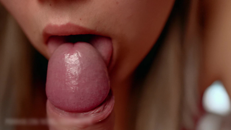 YourCuteEvil: Slow romantic blowjob and tongue play, licking frenulum, close up 4K...