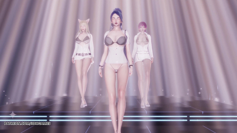 3D-Hentai Games: Momoland - Baam Ahri Kaisa Evelynn sexy striptease League of Legends...
