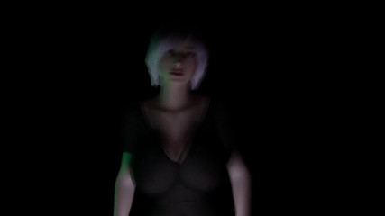 Wraith ward: Dívka se svléká a kouří: 3D porno POV