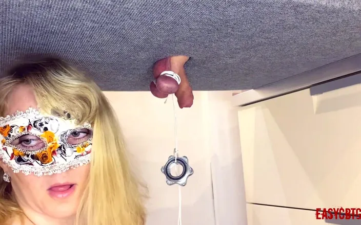 AnnyCandyPainboy: Mistress Tied Weights to the Balls of Her Easycbtgirl