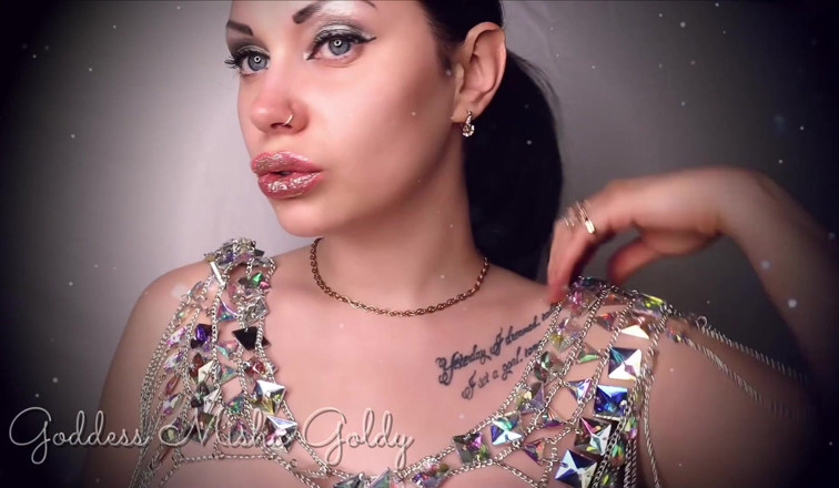 Goddess Misha Goldy: You can't say no to my shiny full lips and...