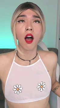POV blonde godin voeten en pik