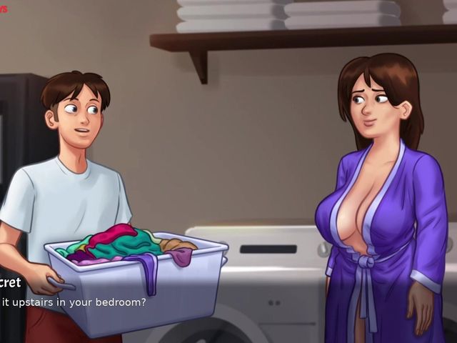 Summertime Saga 05 - Hot MILF Needs Massage From Horny Pervert Tenant, Guy Seduces Sexy MILF with a Massage (Naughty gameplays)