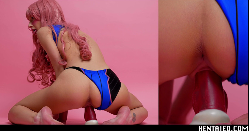 Hentaied: Real Life Hentai - Hot sexy teen intense masturbation with huge...