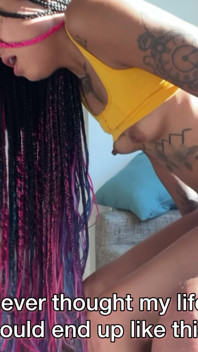 Tatted Ebony Slut Needed Help with Rent