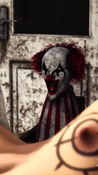 Super het sexig college flicka knullas hårt av en ond clown på ett övergett sjukhus