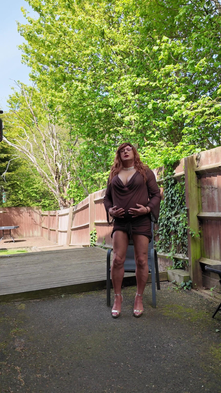 Kellycd2022: Sexy Crossdresser Kellycd2022 in Sexy See Thru Dress and Heels