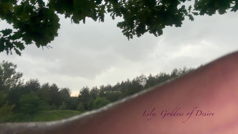 Lily, Goddess of Desire: Teen Shows Tits and Asshole During a Storm in the...