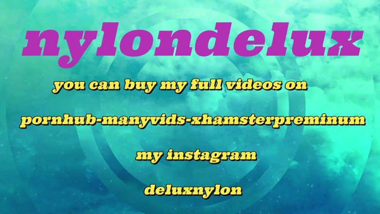 Nylondelux: 操机器和与尼龙的性秋千