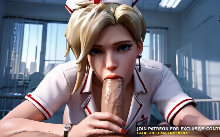 3D-Hentai Games: Animação 3D: Overwatch - Mercy Nurse Uniform Special Care in Hospital Uncensored...