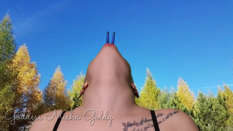 Goddess Misha Goldy: Reuzin transformeert je in kleine octopus van shrunken man en...