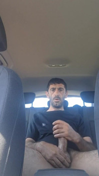 Mature Men Masturbating Naked in the Car