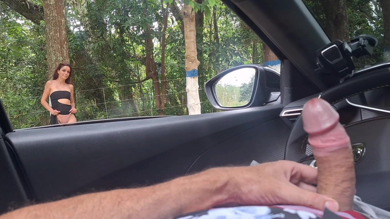 FannySquirting: I Showed My Hard Cock to the Beautiful Redhead!