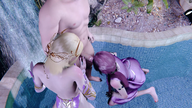 Why fuck so hard: Seks w trójkącie 3D z dwoma modelami Cosplay