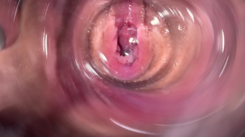 Mia Foster: Camera Deep Inside Mia's Creamy Pussy, Teen Cervix Close up
