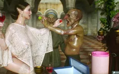 Beautiful bride gets gangbang by her husband's friends