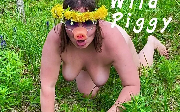 Mary Di: A Naked Pig, Crawling on The Lawn, Grunting, Puts Dandelions...