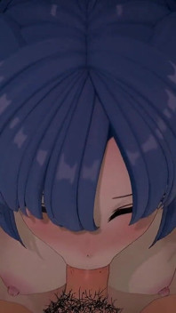 Hayase Yuuka kouření blue archiv Hentai Mmd 3D modrá barva na vlasy Edit Smixix
