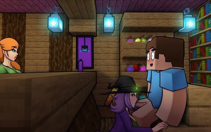 LoveSkySan69: Minecraft Hentai Horny Craft - Część 21 - Obciąganie czarownic pod stołem autorstwa...