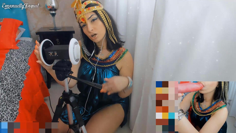 Emanuelly Raquel: Cleopatra Cosplay Asmr Intenzivní Kouření A Kurva Se Sexuálním Strojem