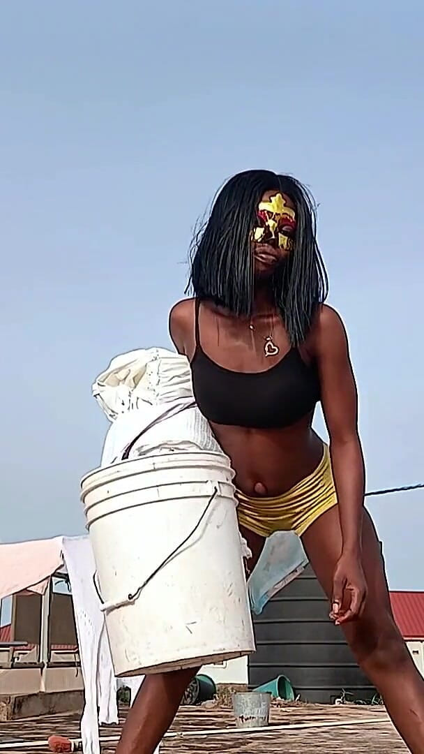 Washing My Daddy's Clothes After Her Fucked the Piss Out My Pussy!! (Naturelle Chocolat)