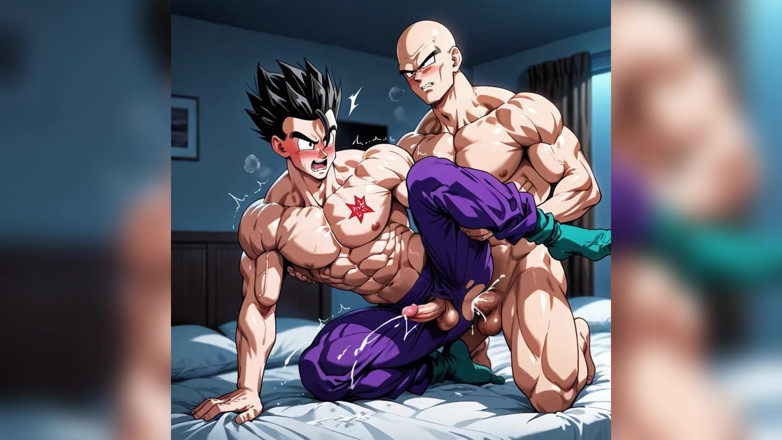 AI gay porn: Man ass jebanie na łóżku