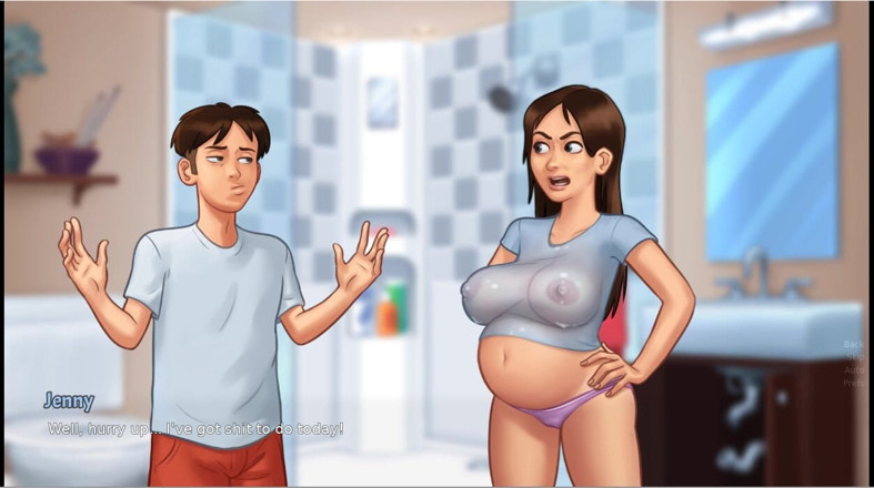 XXX Games Bunk: Summertime Saga - รูปแบบการเล่น - สวมบทบาท - การถ่ายภาพวัยรุ่นท้องและวัยรุ่นเปียก