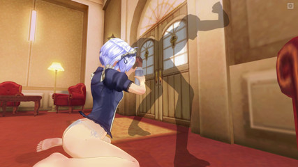 H3DC: Hentai 3d pembantu rumah berpantat besar melancap zakar awak dengan alat...