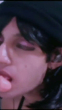Goth Tranny Suckslut Ombunny Loves Throating Cock so Much Her Eyes Keep Rolling up