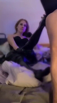 I Have Latex Clothes on and He Kisses and Massages My Feet